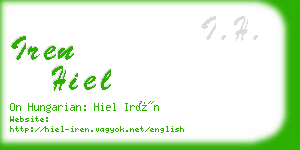 iren hiel business card